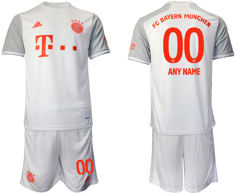 Men 2020-2021 club Bayern Munich away customized white Soccer Jerseys